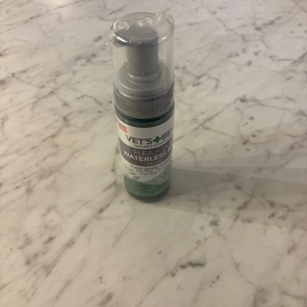New Vet's Best Flea Tick Waterless Bath For Cats 5 oz Plant Based‎ Formula